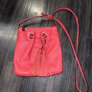 Michael Kors Coral Leather Crossbody Bag & Matching Wallet